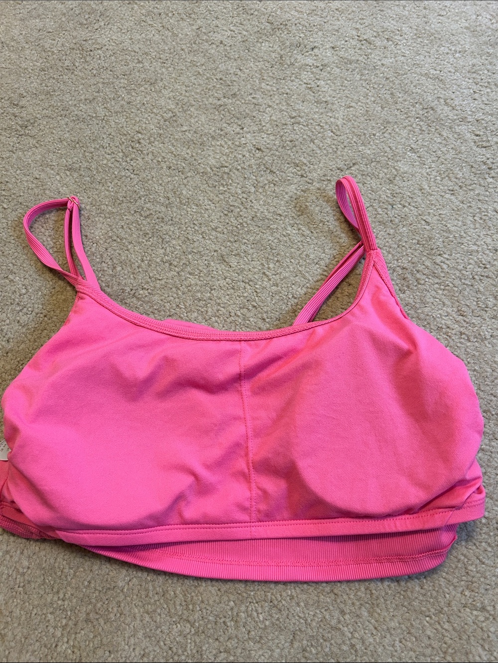 Pink Ribbed Swim Top - Picture 4 of 7